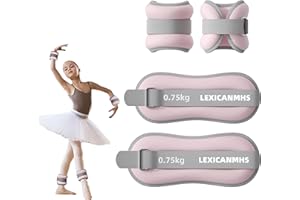 LEXICANMHS LEXICAMHS Lot de 2 brassards de poids réglables pour chevilles, poignets de poids pour pied/poignet, adaptés aux débutants et aux enfants, exercices de danse, marche, jogging