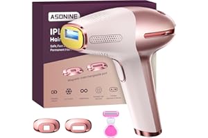 ASONINE Depiladora Laser IPL con Refrigeración, 600NM-1200NM IPL Depiladora de Luz Pulsada con cable y sin cable, 9 Niveles de Energía, Depiladora Luz Pulsada Indolora para Todo el Cuerpo (Rosa)