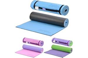 just be... Tappetino Fitness - Tappetino Yoga - Tappeto da Palestra - Yoga Mat con Cinghia Tracolla - Tappeto Antiscivolo Fitness per Attrezzi Casa Pieghevole 180 Cm X 60 Cm - Spessore 10 Mm