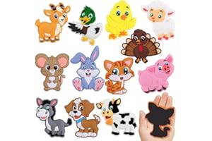 XIMISHOP 12PCS Animal Fridge Magnets for Kids，Cute Cartoon Farm Animals Fridge Refrigerator Magnet for Kids Montessori Educational Fridge Magnets