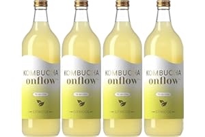 Kombucha Onflow - Té Kombucha Sabor Citricos, Manzana y Canela, Mango y Remolacha, Te Verde, Melon y espirulina (Citricos, 1 Litro)