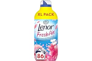 Lenor Fresh Air Adoucissant Jardins en fleurs 86 Lavages, 1.204L - Fraîcheur Ultra Concentrée