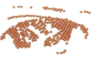 QUARKZMAN 300 stycken precisionsmassiva kopparlagerkulor 2 mm rena kopparkulor för maskiner, bilar och gör-det-själv (T2 kopp
