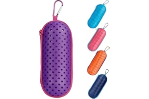 DHRUTI Custodia per occhialini da nuoto,Unisex Swimming Goggles Case, Custodia protettiva per occhialini da nuoto,Custodia per occhiali da sole, con moschettoni