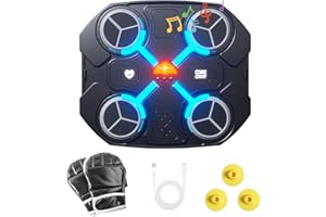 Vilntrosia Boxing Machine for Kids, Music Boxing Machine with 3 Speed Levels, Boxing Machine Wall Mounted, Bluetooth Connected Smart Music, Comes with Led Effects, Rechargeable, Suitable for Children