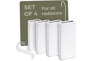 Praknu Ceramic Radiator Humidifier - Set of 4 with Flexible Hanging Hook - Optimal Humidity - Energy Saving - Effective Humidity Distribution