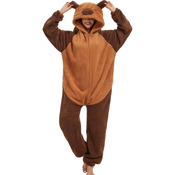 Combinaison Pyjama Animal Adulte (Kigurumi) - Écureuil - Déguisement Cosplay, Nuit, Halloween - Unisexe