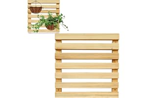 EPOCH GARDEN Jardín Vertical, Palet para Macetero Decorativo y Macetas Decorativas Enrejado de Madera Soporte para Plantas Trepaderas para Balcón Patio Jardín 49cm x 49cm (1 Ud Base Madera)