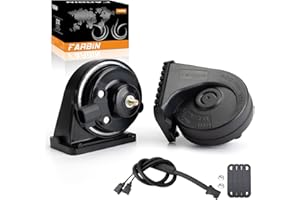 FARBIN Car Horn Compatible with Ford 12V Waterproof Auto Horn Loud with 1 to 2 Horn Plug for Ford (Ford Horn with 1 to 2 Converter Wiring)