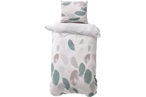 ‎CLASS HOME COLLECTION Class Home Collection Bettwäsche 135x200 Baumwolle Renforce 2 teilig Bettwäsche-Set mit Reißverschluss Feder Weiß