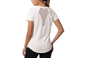 Wayleb T-Shirt Sportiva da Donna Girocollo Maglietta Sportive Manica Corta Corsa Asciugatura Rapida Maglia Sport Tshirt Top Fitness Palestra Yoga Gym Tennis Running Magliette S-XXL