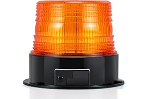 ‎ANTOM AnTom LED Rundumkennleuchte, Gelb Rundumleuchte für Auto Anhänger Wohnwagen SUV - Magnetfuß - 12V/80V