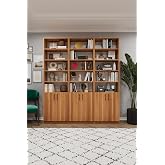 ASRA TREND Petra K-54 Kapaklı Modern Kitaplık ve Ofis Raf &Uuml;nitesi%100 MDFLAM
