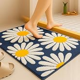 Roseate Flower Super Soft (40x60 cm) Microfiber 2000 GSM Bath Mat Super Absorbent Anti-Skid Door Mats for Home/Bathroom/Bedro