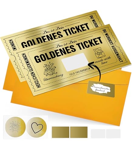 woric Gouden ticket, cadeaubon om zelf in te vullen met krasstickers, cadeaukaart, krasloos, zelf maken, cadeaus voor vrouwen, vriendin, verjaardag, Valentijnsdag, reizen, bioscoop