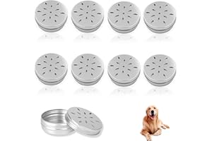 WORUIB 8 Pcs Dog Agility Equipment, Scent Work For Dogs Equipment, Dog Scent Training Kit, Dog Scent Work Tins, Round Tin Metal Tins Containers Case Holder Sniffle Dogs Accessory Tool Work