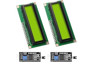 APKLVSR LCD I2C IIC Display Modulo,Display Modulo16 x 2 Caratteri con Interfaccia I2C, Compatibile con Raspberry Pi/Arduino (schermo giallo-verde)