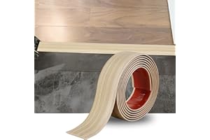 ZAYEJOD 2M Bande de Seuil Barre de Seuil Auto-adhésive PVC Barres de Transition de Seuil Bande de Transition Sol pour Les Espaces Entre les Carreaux, les Sols en Bois, 4cm Grain de Beige