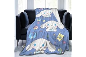 IQEPXTGO Blanket with Cartoon Cinnamoroll Print, Plush Fleece Blanket for Boys, Girls, Baby, Flannel Fleece, Soft and Warm Cuddly Blanket, Throw Blanket, Fleece Blanket, Pink, Warm Soft, 100 x 150 cm