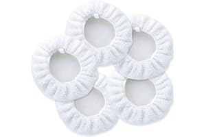 Hacbop 432990 5 Pcs 10 INCH Bonnet Polisher Polish Pad Polishing Buffling Car Buffer Waxer Kit Car Polishing Bonnets Replacement Car Polishing Mop,White