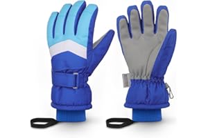 Homord Guantes Nieve Niño Mitones Unisex Guantes Esqui Niño Guantes de Invierno Guantes Ski Mujer Tobogán Snowboard Skate Ciclismo Running 3-13 años