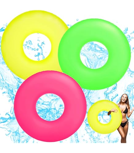Pack De 20 Anillas De Natación Inflables Mini, Color Aleatorio, Ideales Para Decorar Piscinas, Fiestas Y Juegos Acuáticos