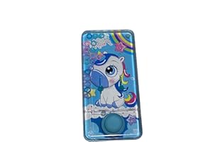 MIBANDERA Mini giochi d'acqua. Giochi d'acqua ad anelli per ragazze e ragazzi. Gioco di abilità di viaggio. Aguaplay. Acqua Geme. Aqua Play. (Unicorno 62 Blu)