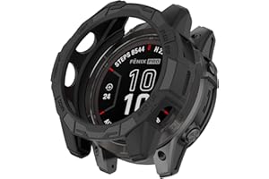 SumRioo Coque pour Garmin Epix Pro 42MM / Fenix 7S - Protection Anti-Rayures Antichoc Ultra Mince en Silicone TPU - Noir