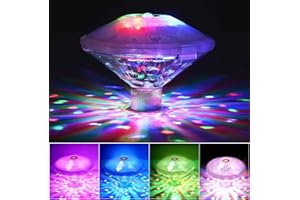 morxinle LED Poolbeleuchtung,Unterwasser Licht mit RGB Farbwechsel und 8 Modi Pool Licht,Batteriebetriebene IP67 Wasserdichtes LED Pool Beleuchtung für Schwimmbädern,Garten,Pools,Whirlpool,Party (1)