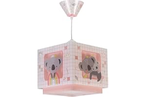 Dalber Koala - Lampada da soffitto per bambini, motivo: animali rosa, 63262S, E27