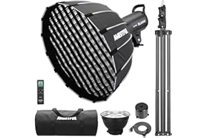 Godox SL-60W CRI 95+ LED Video Light SL60W White 5600K Version 60WS Bowens Mount with AMBITFUL P60 Quick Installation Softbox, Carry Bag, Light Stand, Remote Control RC-A5