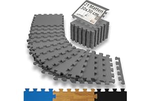 ‎ALPIDEX ALPIDEX 1,95 m² Bodenschutzmatte 21 Stück 30x30x1 cm Schutzmatten Set Sportmatte Gymnastikmatte Sportgeräte Matte Fitnessmatte Turnmatte Unterlegmatte Bodenmatte Trainingsmatte Gummimatte