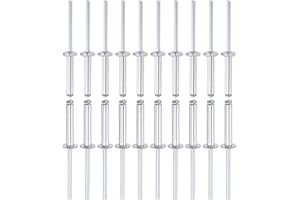 DTGN 4mm x 25mm (DxL) Ciechi Rivetti - 60pz - Buoni per Macchinari Giunzione - Alluminio Cupola Aperto Terminale Rivetto