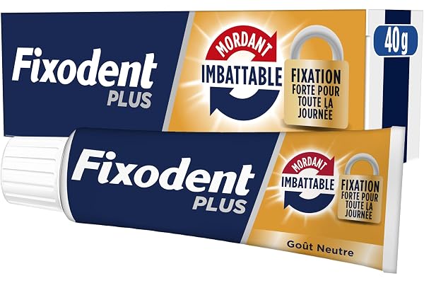 Fixodent Plus Mordant Imbattable Crème Adhésive pour prothèses Totales & Partielles 40gm