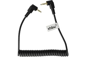 vhbw Kabel kompatibel mit Canon EOS 300D, 450D, 350D, 400D Kamera, DSLR - Anschlusskabel, 90 cm, Spiralkabel