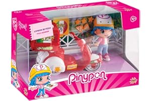Pinypon - Moto de Pizzería, con 1 Figura, niños y niñas de 4 a 8 años (Famosa 700014911)