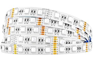 BTF-LIGHTING 5050 RGBW SMD 4 en 1 RGB + blanc froid 60LEDs / m 5m 300LEDs (300 LED RGB + 300 LED blanches froides) flexible IP30 non étanche Bande LED DC12V
