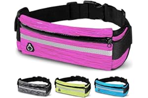 CREADY laufgürtel, Handytasche joggen aus Neopren, lauftasche Jogging wasserdicht, mit verstellbarem Riemen für iPhone 14,13,12/Pro/XR/XS/X/8, laufgürtel Handy, Running Belt, joggen Handytasche (Rosa)