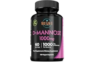 NGU NEXT GEN U D Mannose - 1000 mg - Health Food Supplement - 120 Vegan Caplets - Helps Support a Healthy Urinary Tract & Bladder - by NextGenU