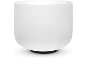 TOPFUND 7" C Note Crystal Singing Bowl Root Chakra with Suede Mallet