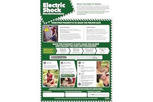 Electric Shock First Aid Poster - Health and Safety Poster - A2 (420mm x 594mm) - Laminated - Office and Commercial Health & Safety Wall Charts by Daydream Education
