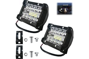GaxmLou 2 stycken högpresterande arbetsstrålkastare LED 12 V, 60 W extra strålkastare bil, 6000 K LED backstrålkastare, vatte