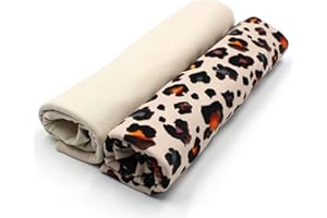 VmG-Store Jerseystoff Set farblich abgestimmt Design + Uni je 0,5mx1,5m 95% Baumwollstoff 5% Elasthan Tex Standard 100 (Animal Skin+Light Sand Set56)