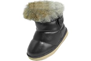 MINBEI Baby Mädchen Schneestiefel Warme weiche Winterschuhe Stiefel Mit Baumwolle Gefüttert für Kinder