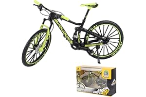 FENGQ 1:10 Finger Bicycle Model, Mountain Bike Model Toy, Mini Bicycle Model Toy, Miniature Finger Bike for Children's Toys, Gifts and Decoration (Green)