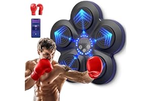 SWBSLL Machine de Boxe Musicale à Domicile,Music Boxing Machine,Appareil de Boxe électronique Portable Mural pour la Maison Rechargeable USB avec Lecture de Musique par Bluetooth