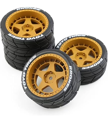 Pneumatici E Ruote RC Auto 1/10 - Set 4 Pezzi 64mm Per - Foto 3