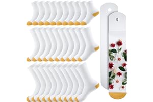 Toulite 15 Paar weiße Sublimationssocken Rohlinge Polyester Socken Blank Wärmeübertragung Socken 2 Stück Metall Sublimation Socken Jig