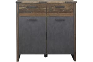 trendteam smart living - Cassettiera Prime, 119 x 110 x 42 cm, parte anteriore e corpo in legno di olivo, con ampio spazio