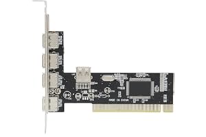 HEAYZOKI Tarjeta de expansión PCI, tarjeta de expansión PCI a adaptador de concentrador USB 2.0 de 4 puertos, tarjeta de expansión PCI convertidor de alta velocidad, accesorios universales para PC, velocidad d
